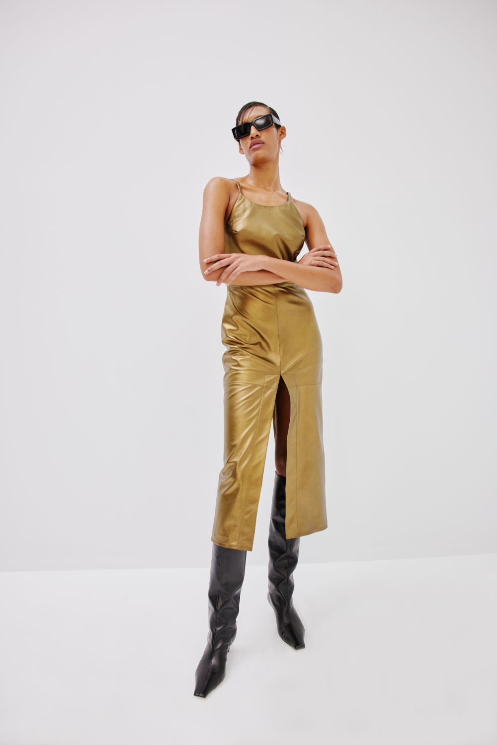 The Dress | Leather – Bronze