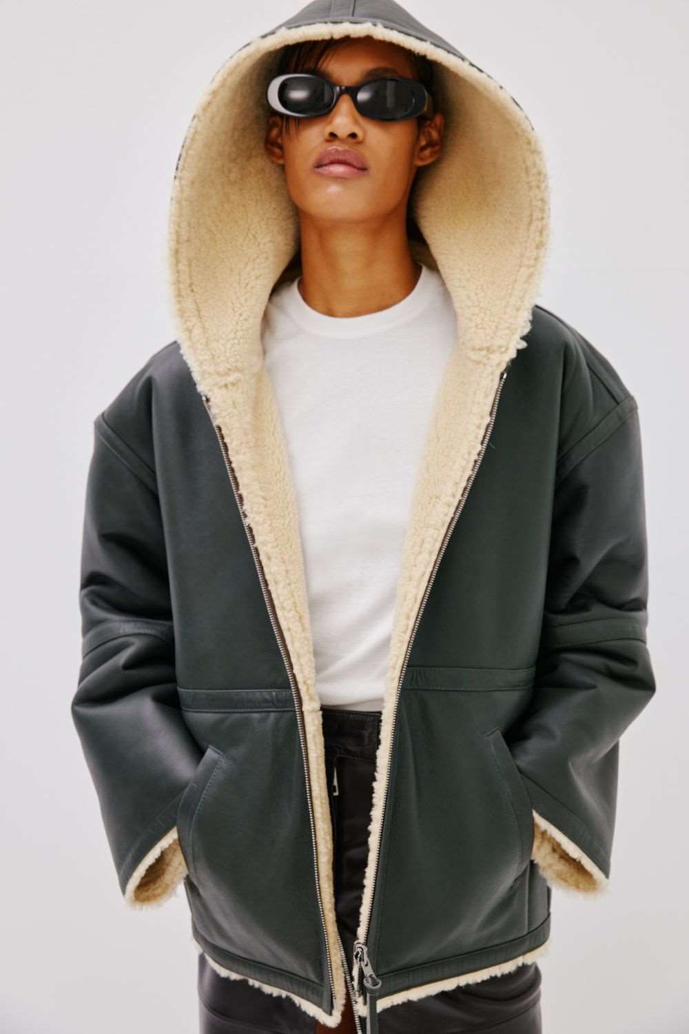 MUHAMMED ALI (DOUBLE SIDED) JACKET - BUTTER CREAM & DARK GREEN