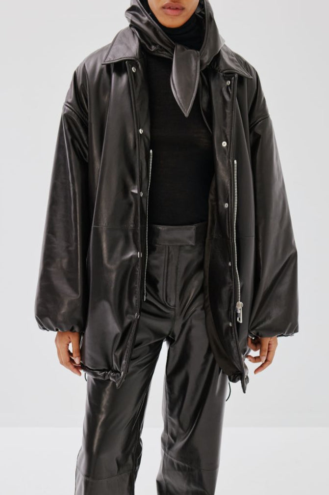 "Sun Padded" Leather Jacket