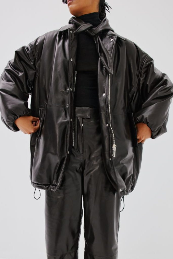 "Sun Padded" Leather Jacket
