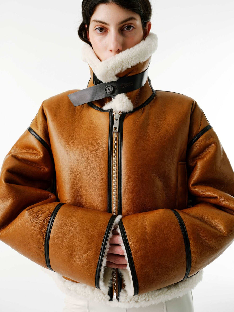 Scuba Mini Jacket | Icelandic Merino Shearling - Mustard