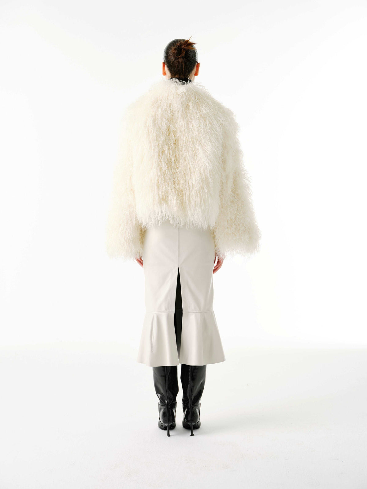 SHAGGY BABY MINI WITH COLLAR - Creamy White Natural
