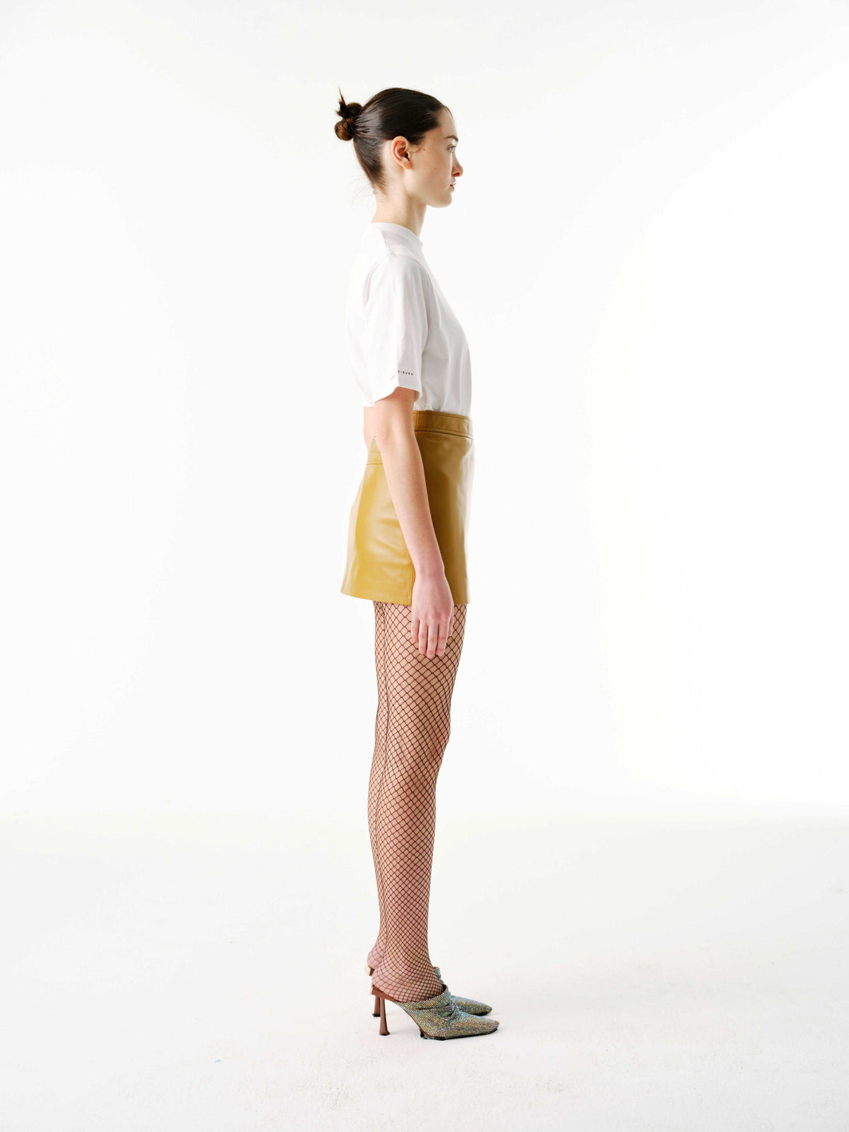 Mini Skirt | Leather – Mustard