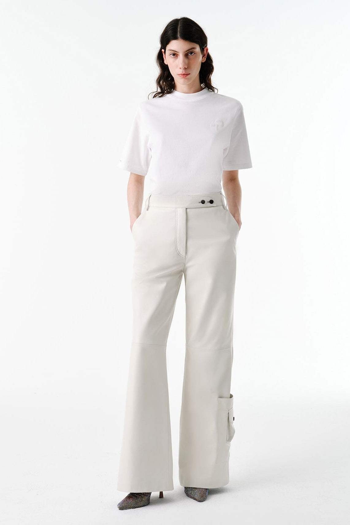 Lounge Pants | Leather – Oyster White