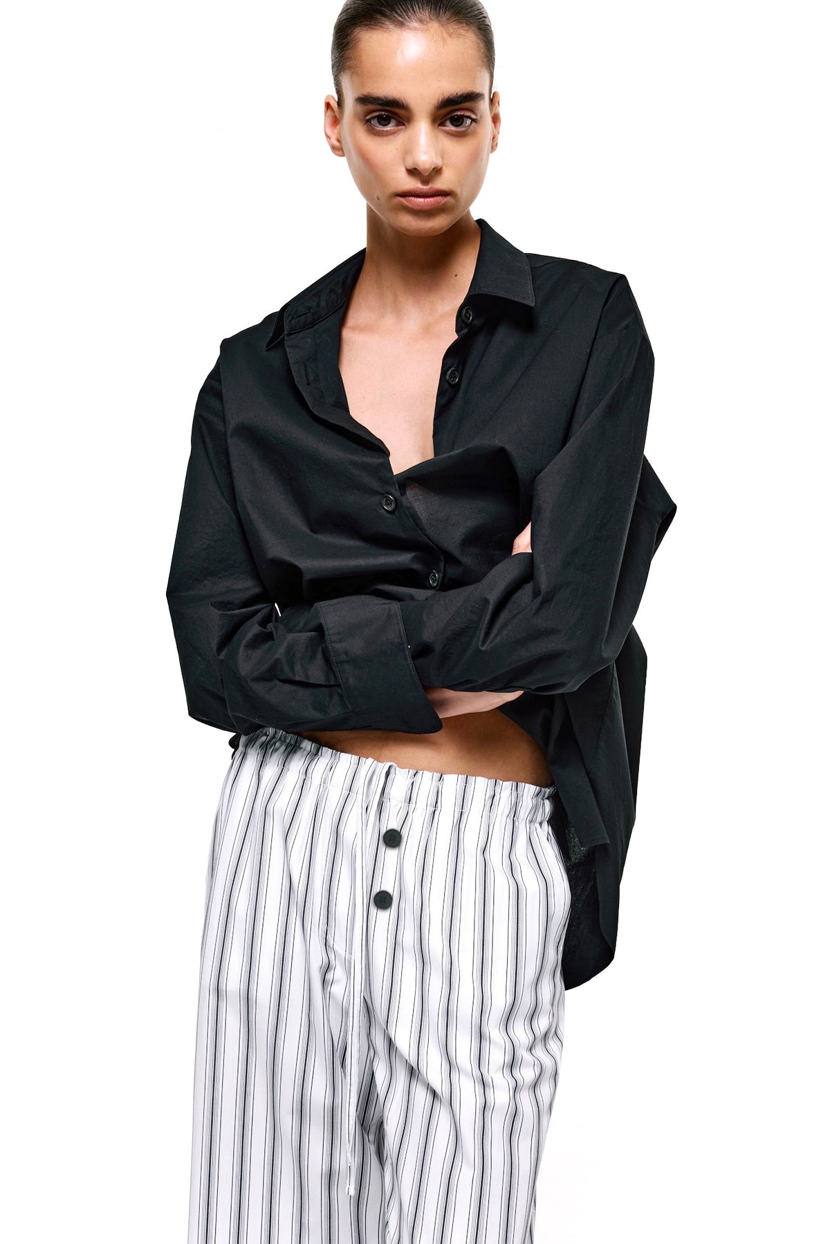 Lounge Pants | Cotton Poplin – Striped