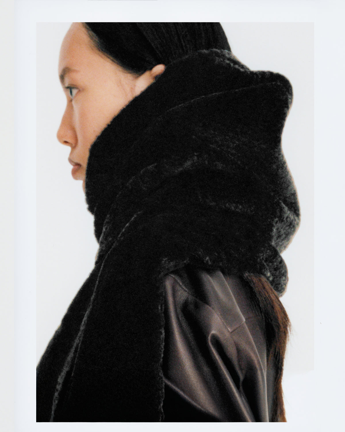 Shearling Cosmos Scarf | Dark Chocolate - Long