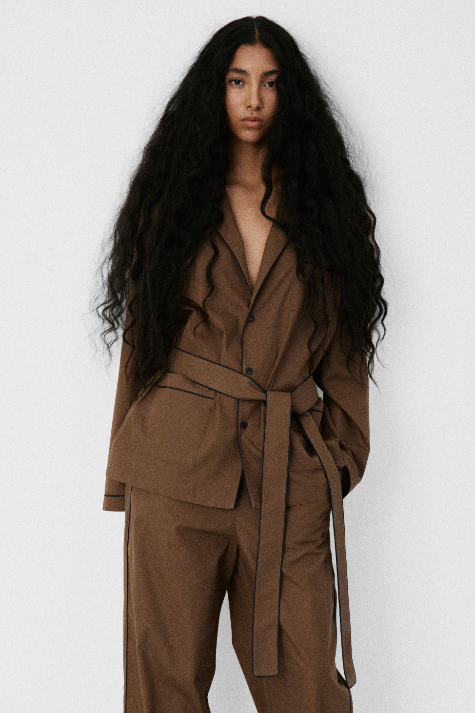 In Bloom Shirt | Cotton Poplin – Cacao