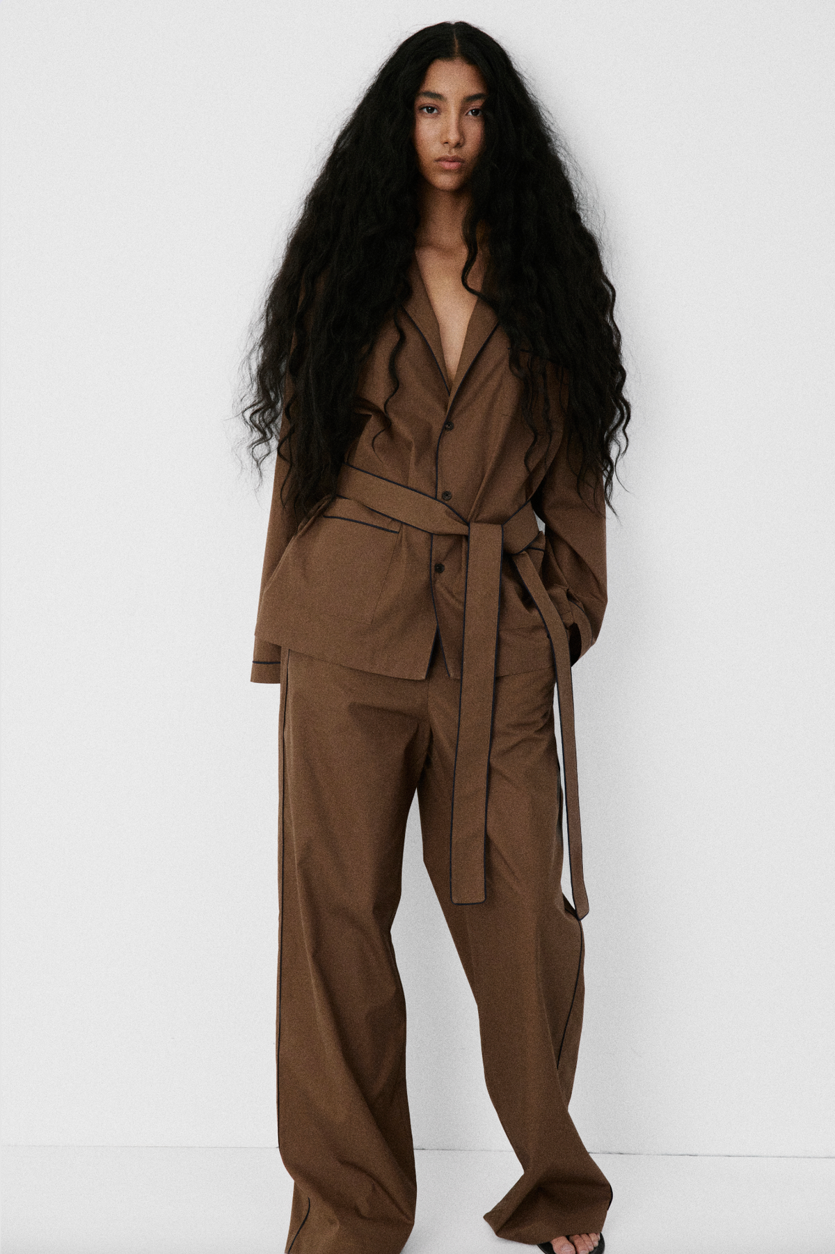 In Bloom Shirt | Cotton Poplin – Cacao