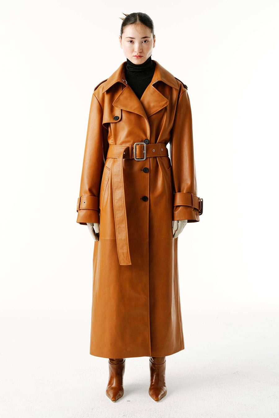 Cheek to Cheek Trench Coat - Cognac