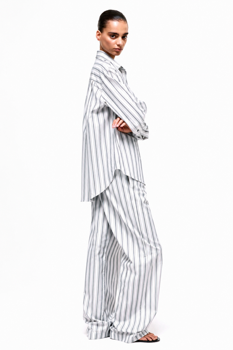 Lounge Pants | Cotton Poplin – Striped