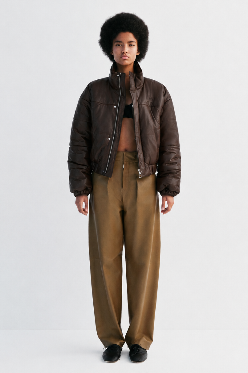Mini All Time Puffer | Leather – Chocolate