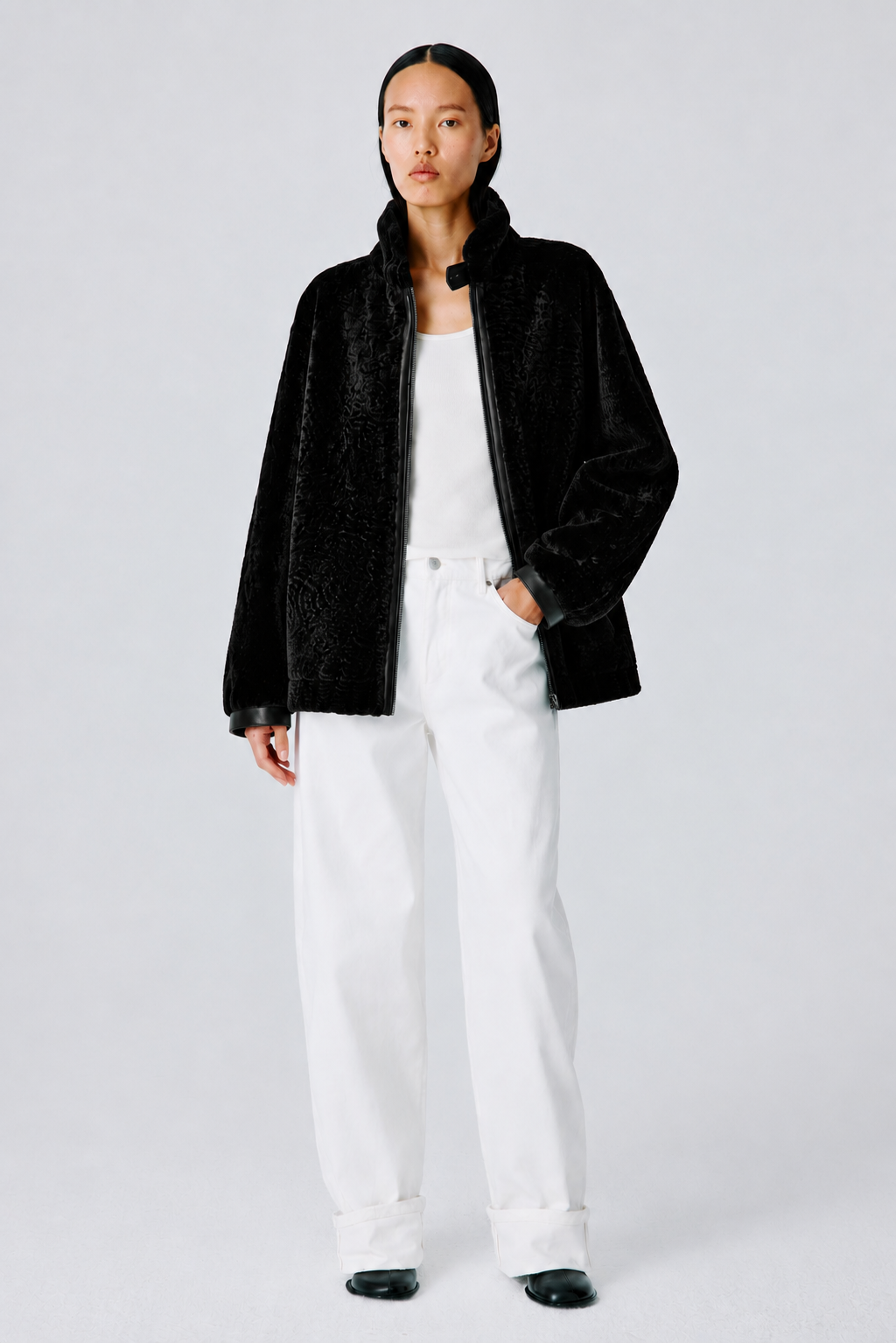 Whisper Jacket | Cosmos Shearling – Black