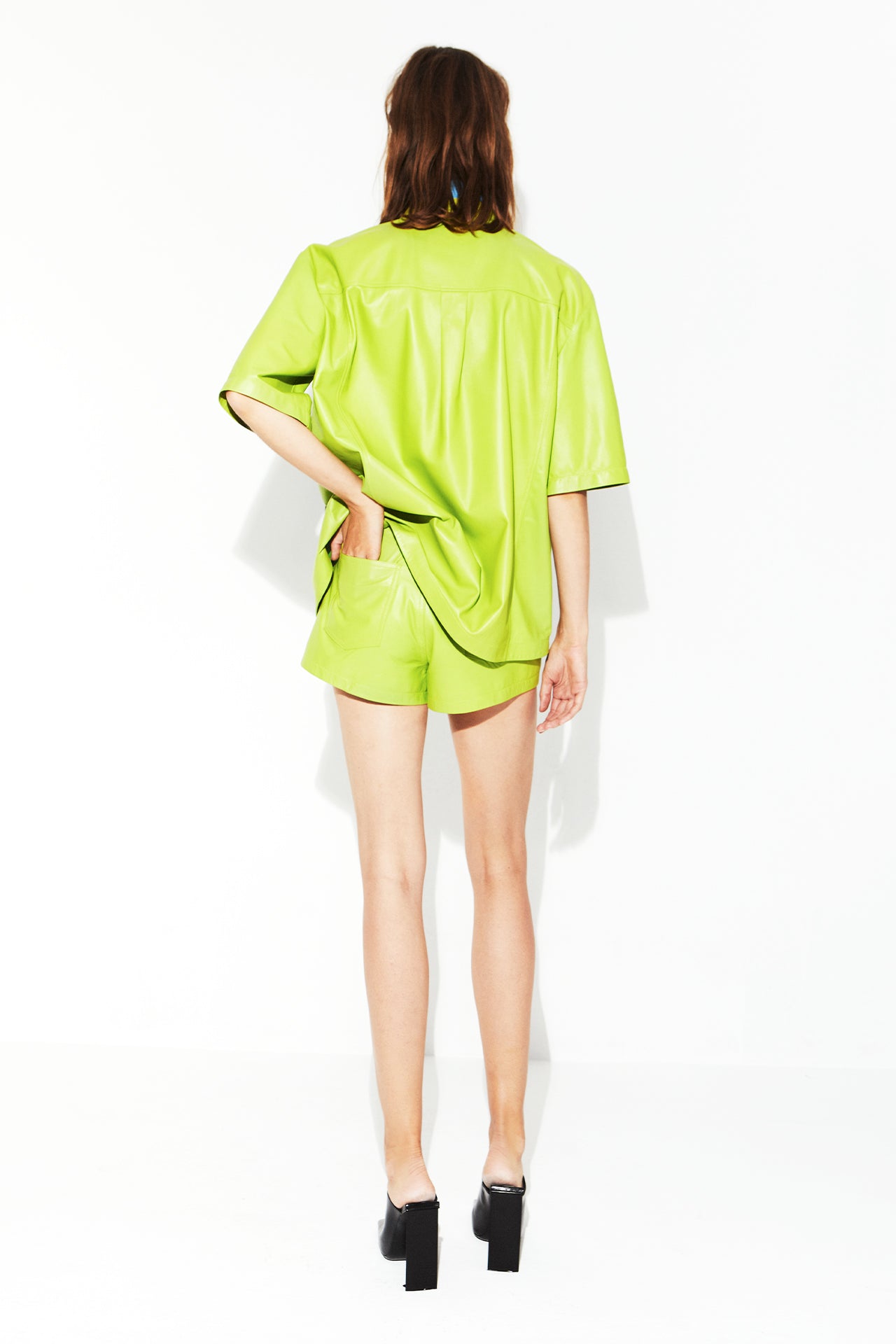 Short Sleeve Shirt- Acid Green - Common Leisure