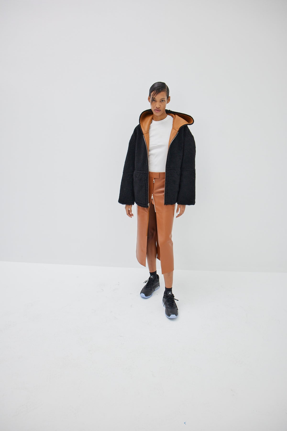 Muhammed Ali (Double Sided) Jacket | Icelandic Shearling - Black & Whisky