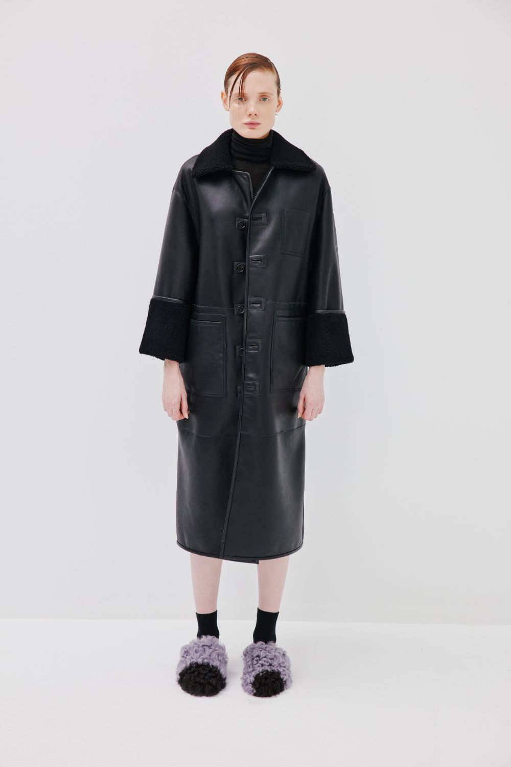 "Angel" Coat (Double-Sided) - Black - Common Leisure 