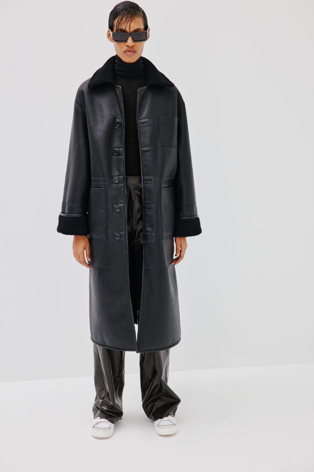 "Angel" Coat (Double-Sided) - Black - Common Leisure 