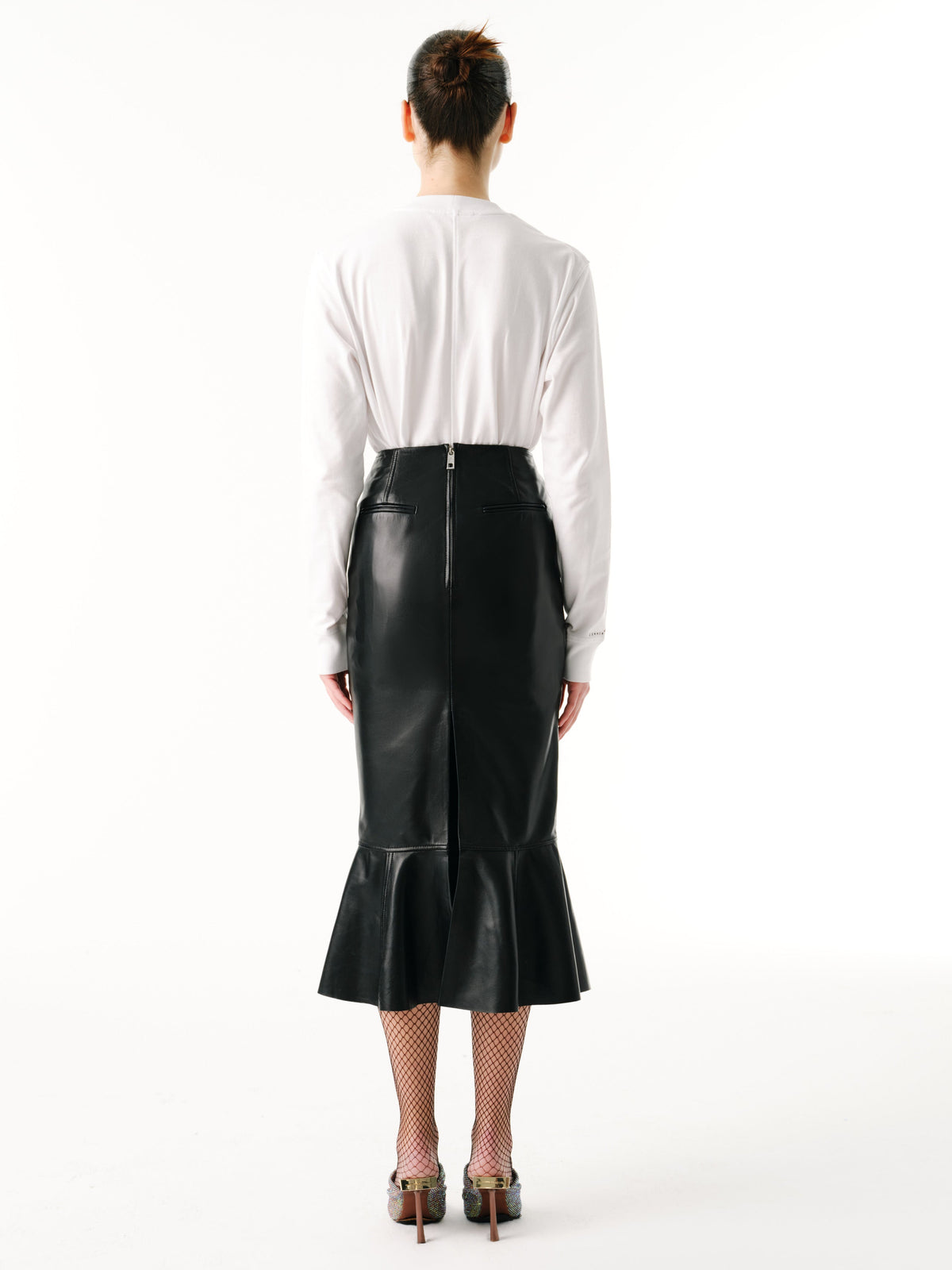 Wave Skirt | Leather – Black