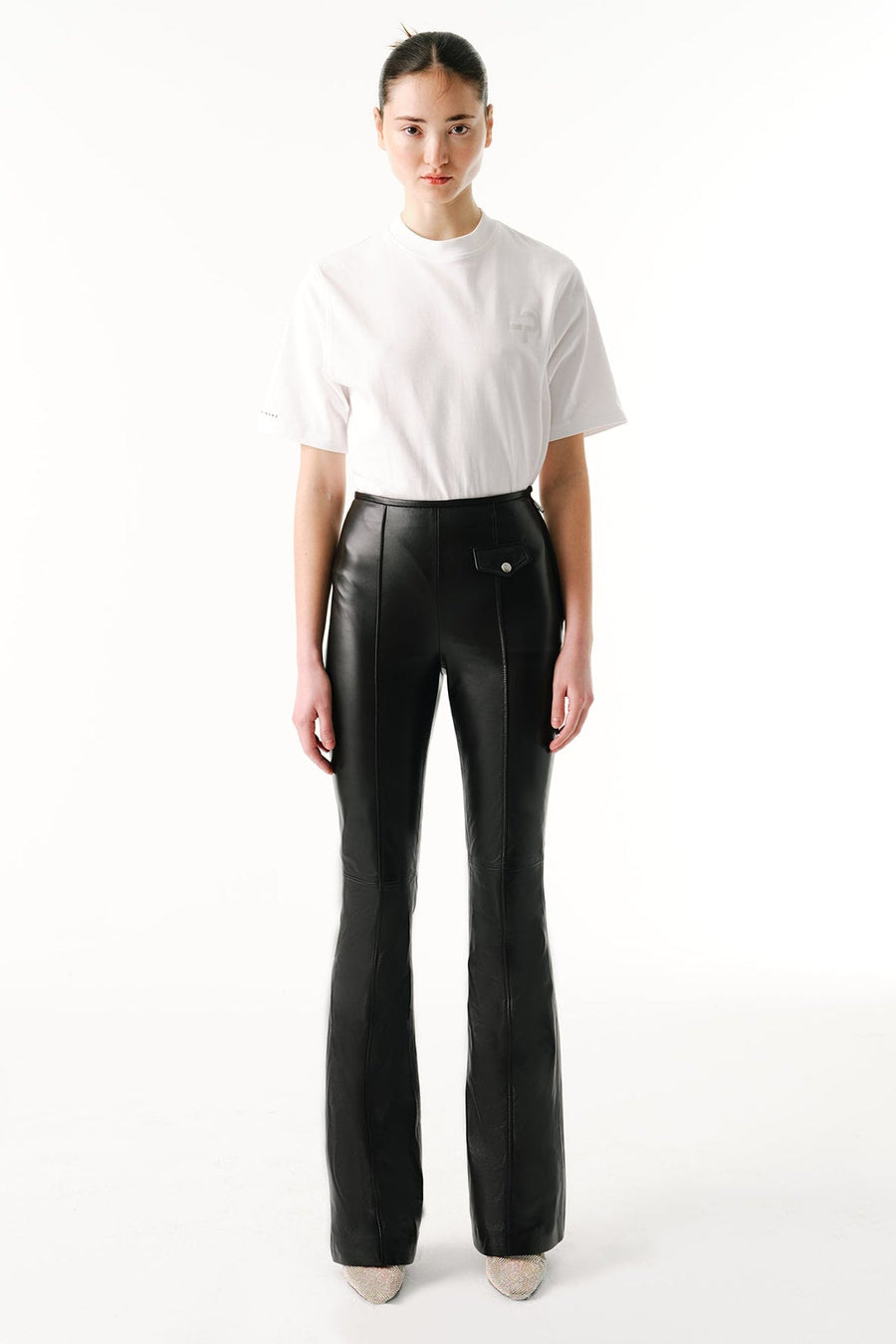 Mini Pocket Pants | Leather – Black