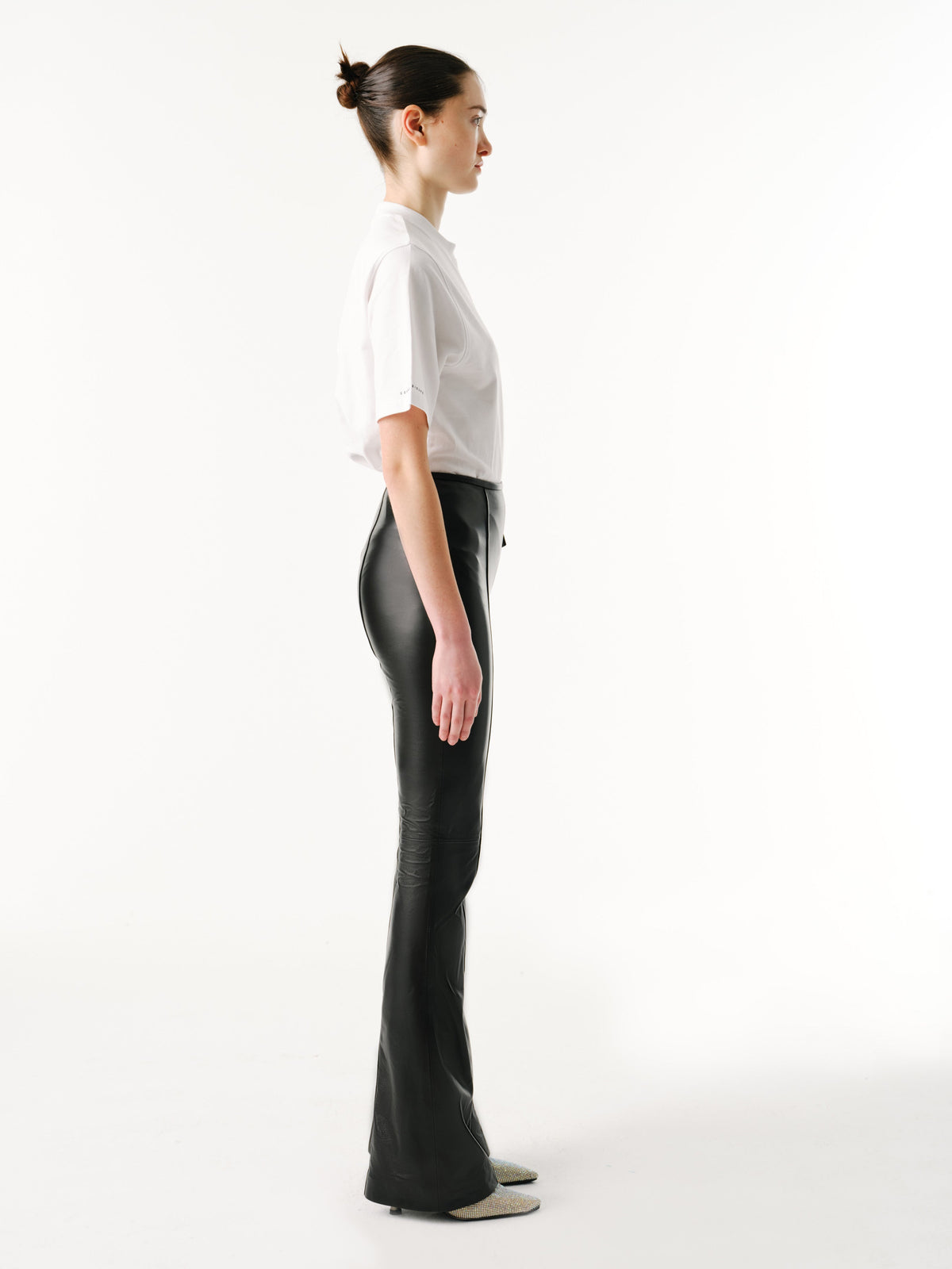 Mini Pocket Pants | Leather – Black