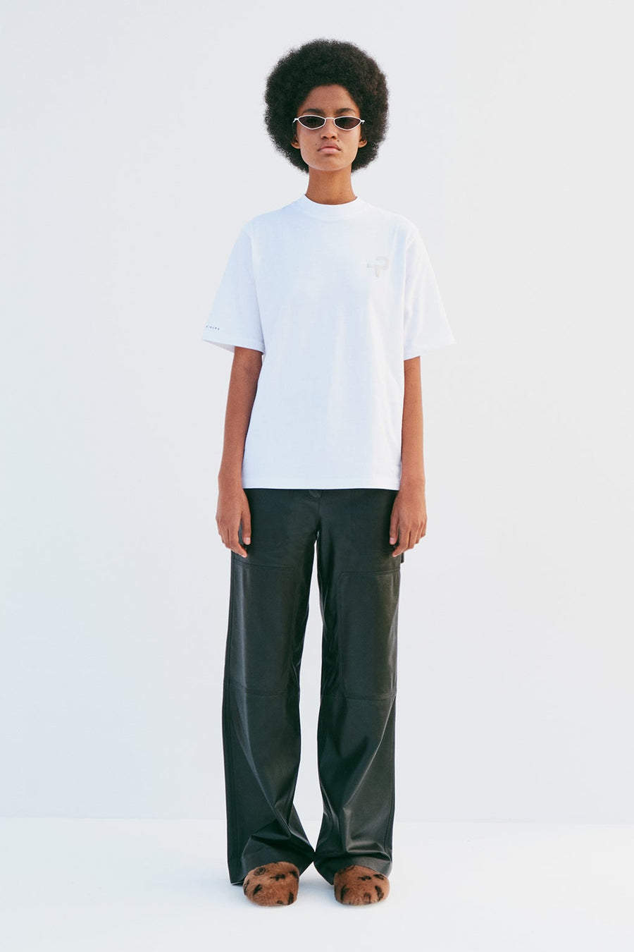 Amblem Branded Short Sleeve T-Shirt | White