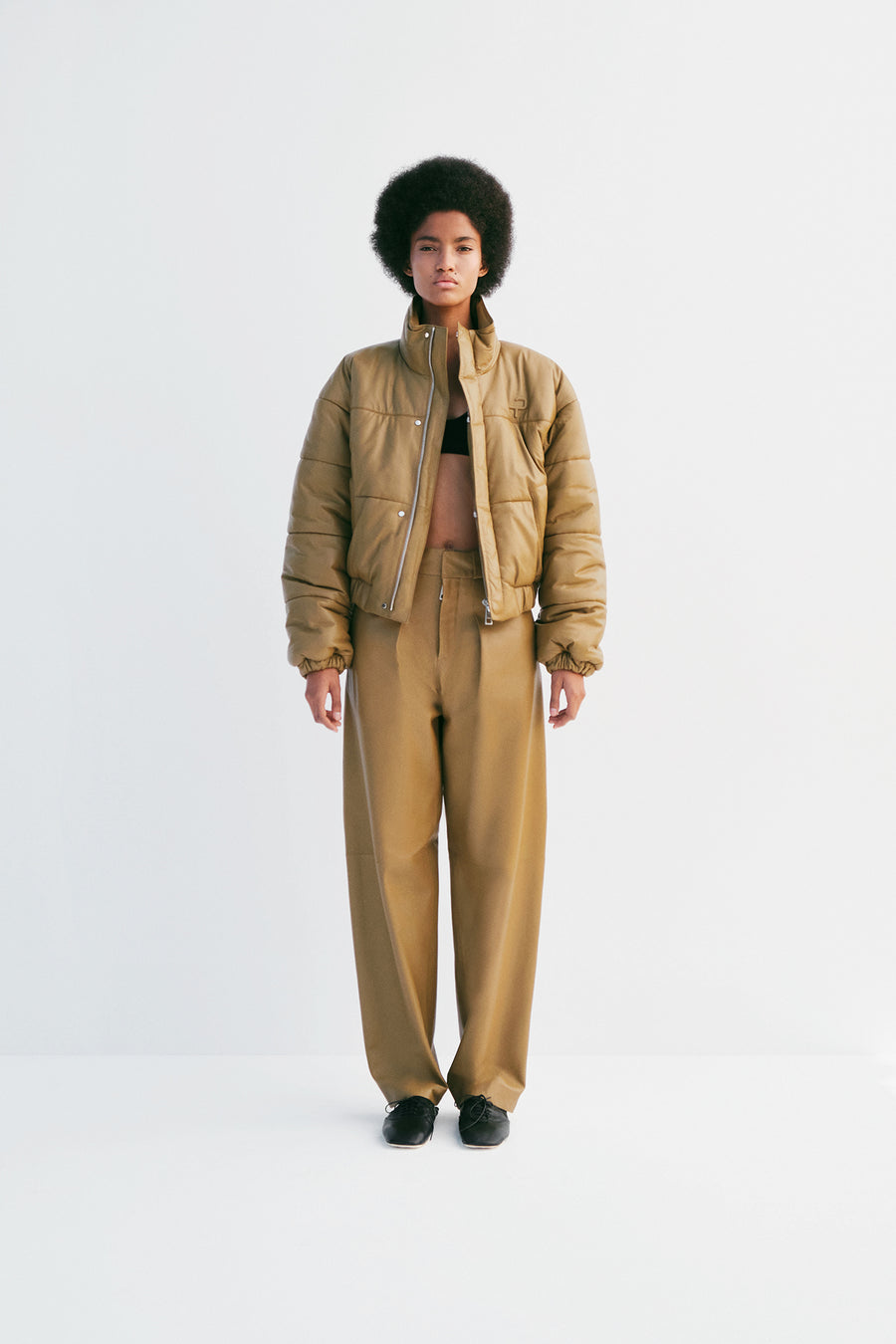 "All Time" Mini Puffer Jacket - Olive
