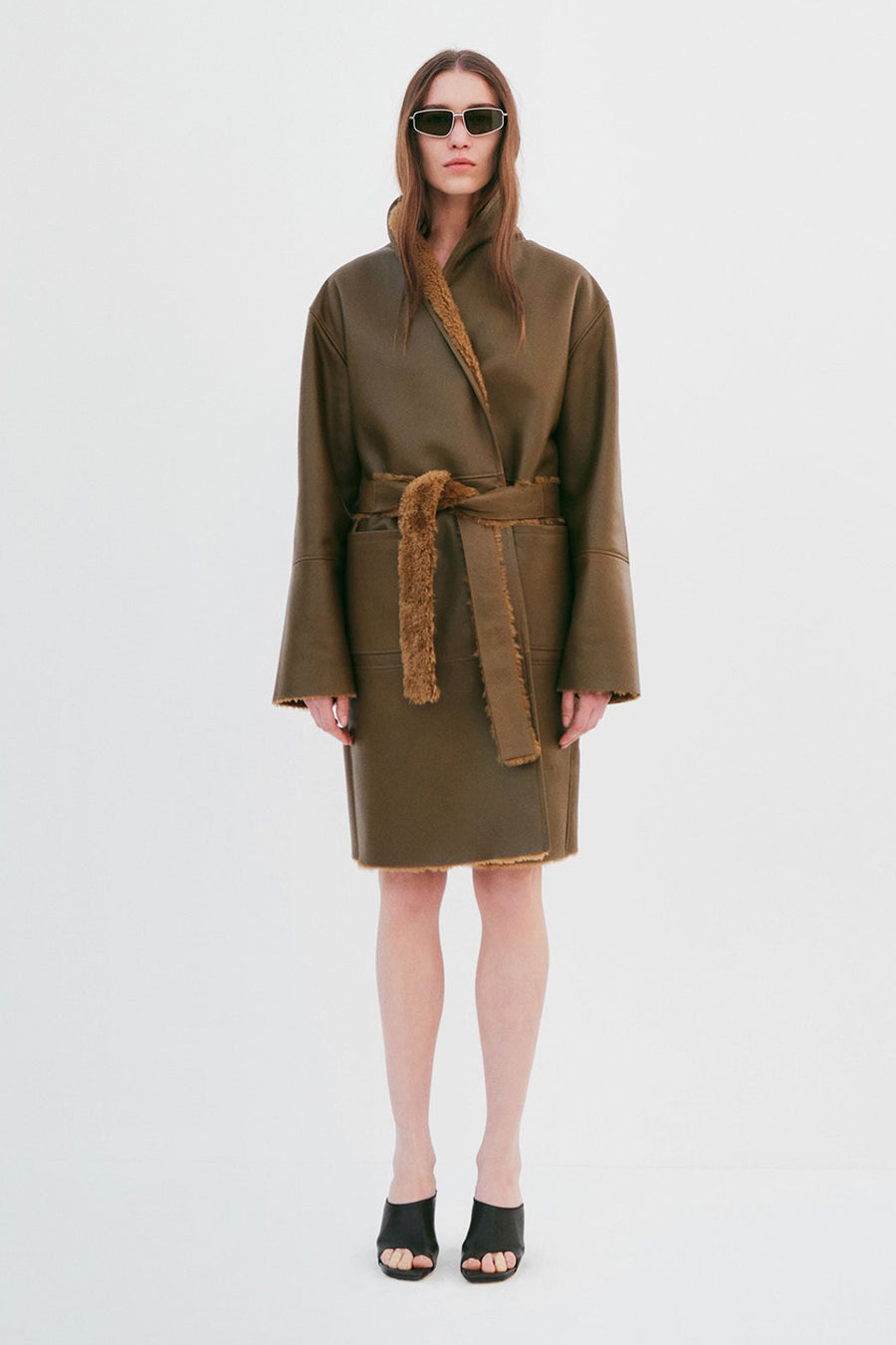Robe Coat | Merinillo Shearling – Olive