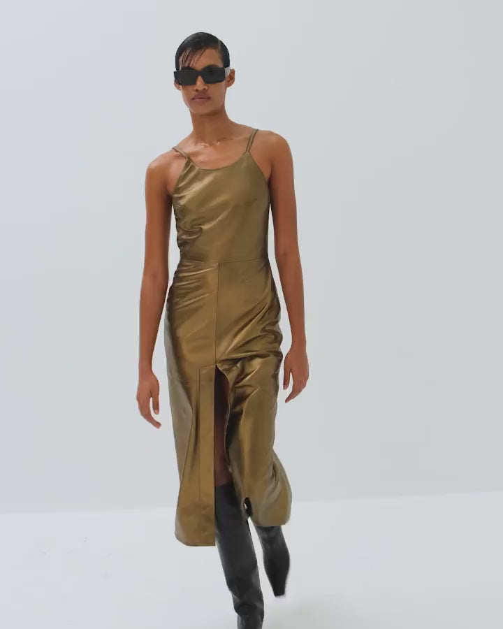 The Dress | Leather – Bronze
